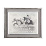 Horse Racing II by Mercana Studio a Hand Embellished Textured Framed Art Print Matted under Glass from Mercana - Luna Furniture