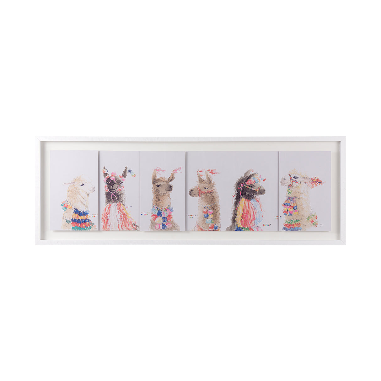 Lama Party IV by Panpan a Framed Art Print Matted under Glass from Mercana - Luna Furniture