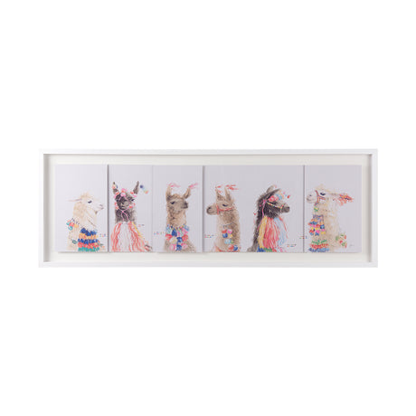 Lama Party IV by Panpan a Framed Art Print Matted under Glass from Mercana - Luna Furniture