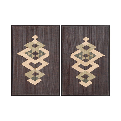 Brown Tapestry VII by Mercana Studio a Hand Embellished Textured Framed Art Print from Mercana - Luna Furniture