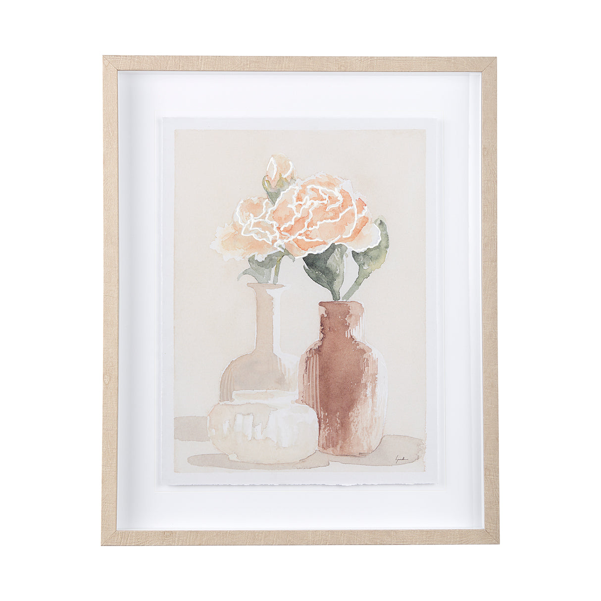 Boho Flowers II by Mercana Studio a Hand Embellished Textured Framed Art Print Matted under Glass from Mercana - Luna Furniture