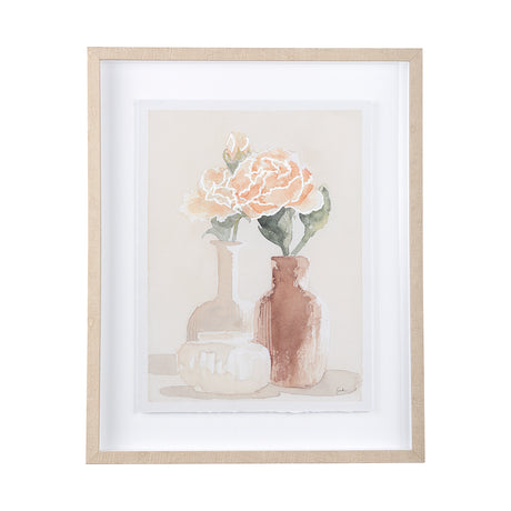 Boho Flowers II by Mercana Studio a Hand Embellished Textured Framed Art Print Matted under Glass from Mercana - Luna Furniture