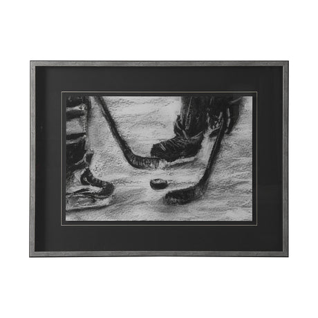 Sports Collection Hockey by Mercana Studio Hand Embellished Framed Art Print Matted under Glass from Mercana - Luna Furniture