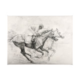 Horse Racing I by Mercana Studio a Hand Embellished Textured Canvas from Mercana - Luna Furniture
