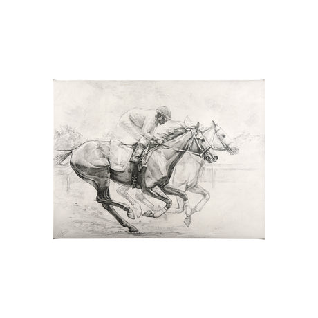 Horse Racing I by Mercana Studio a Hand Embellished Textured Canvas from Mercana - Luna Furniture