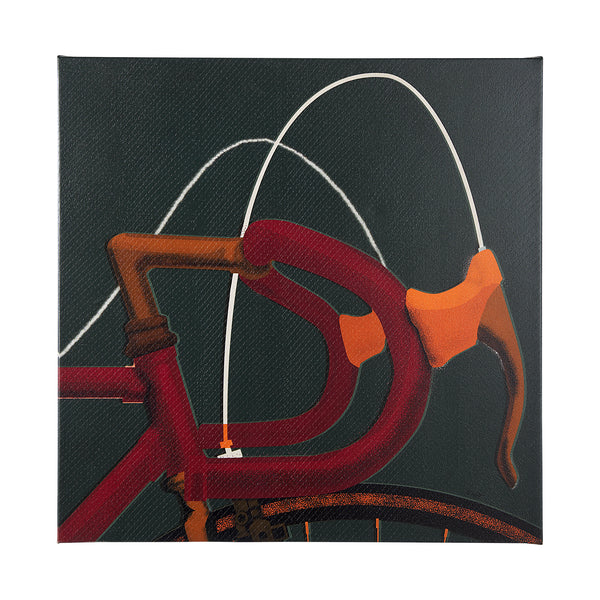 Bike Handle Green by Alarm a Hand Embellished Textured Canvas
