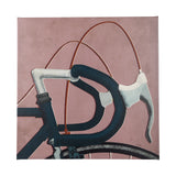 Bike Handle Pink by Alarm a Hand Embellished Textured Canvas from Mercana - Luna Furniture