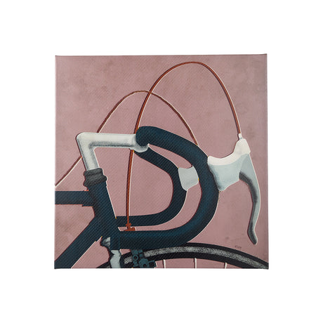 Bike Handle Pink by Alarm a Hand Embellished Textured Canvas from Mercana - Luna Furniture