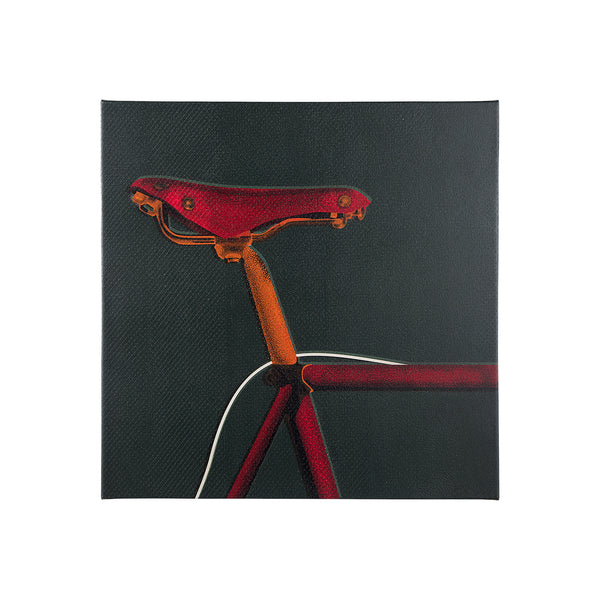 Bike Saddle Green by Alarm a Hand Embellished Textured Canvas
