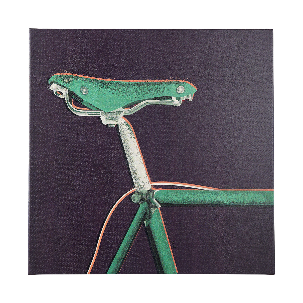 Bike Saddle Purple by Alarm a Hand Embellished Textured Canvas from Mercana - Luna Furniture