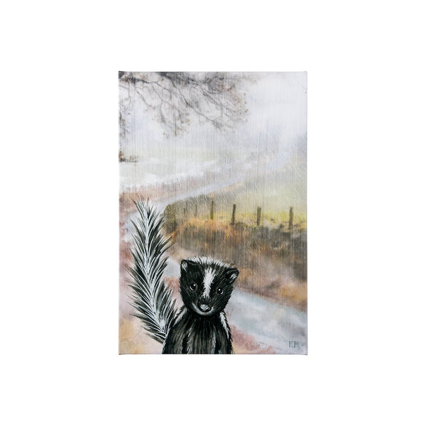 Country Skunk by Mercana Studio a Hand Embellished Textured Canvas