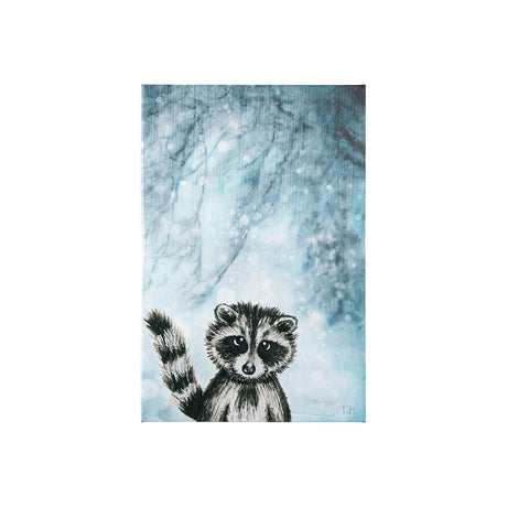 Winter Racoon by Mercana Studio a Hand Embellished Textured Canvas from Mercana - Luna Furniture