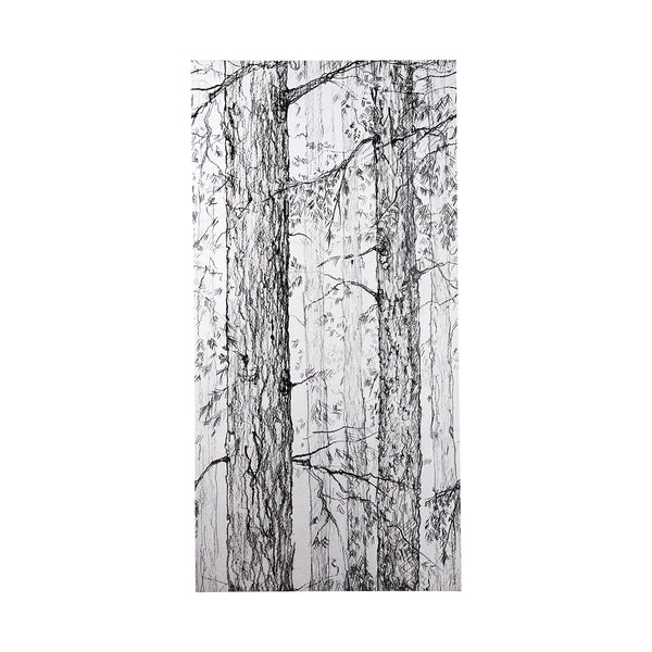 Forest BW I by Ariana a Hand Embellished Textured Canvas