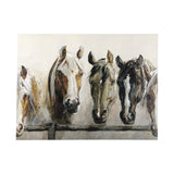 Horses by Natali a Hand Embellished Textured Canvas from Mercana - Luna Furniture
