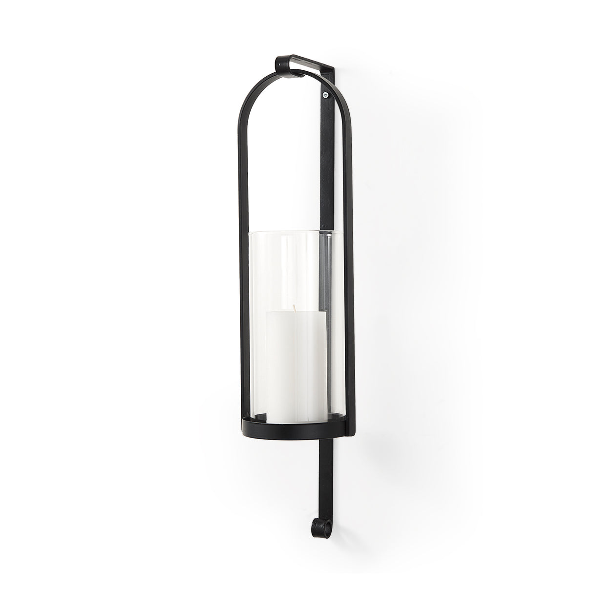 Kero 5.9L x 6.9W x 24.0H Black Metal Wall Candle Holder from Mercana - Luna Furniture