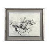 Horse Racing I by Mercana Studio a Hand Embellished Textured Framed Art Print Matted under Glass from Mercana - Luna Furniture