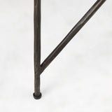 Lorlei 20.0L x 20.0W x 23.8H White Marble Top W/ Gray Iron Legs End and Side Table from Mercana - Luna Furniture
