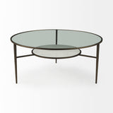 Felicity 36.0L x 36.0W x 16.0H Marble Top W/Iron Frame Coffee Table from Mercana - Luna Furniture