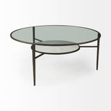 Felicity 36.0L x 36.0W x 16.0H Marble Top W/Iron Frame Coffee Table from Mercana - Luna Furniture