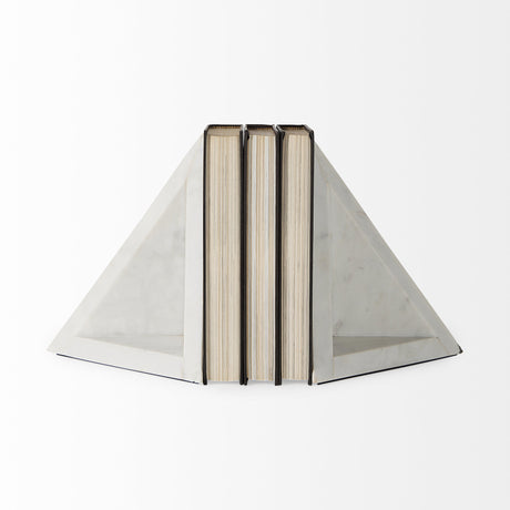 Sophia 8.0"L x 6.0"W x 7.0"H Marble Set Of Two Bookends from Mercana - Luna Furniture