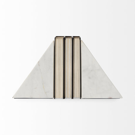 Sophia 8.0"L x 6.0"W x 7.0"H Marble Set Of Two Bookends from Mercana - Luna Furniture
