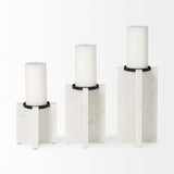 Sophia 5.5"L x 3.5"W x 10.5"H Marble Candle Holder Large from Mercana - Luna Furniture
