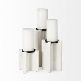 Sophia 5.5"L x 3.5"W x 10.5"H Marble Candle Holder Large from Mercana - Luna Furniture
