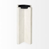 Sophia 5.5"L x 3.5"W x 10.5"H Marble Candle Holder Large from Mercana - Luna Furniture