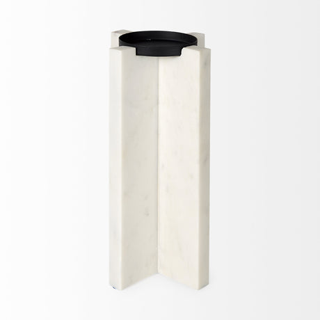 Sophia 5.5"L x 3.5"W x 10.5"H Marble Candle Holder Large from Mercana - Luna Furniture