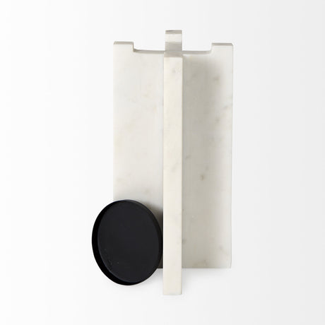 Sophia 5.5"L x 3.5"W x 10.5"H Marble Candle Holder Large from Mercana - Luna Furniture