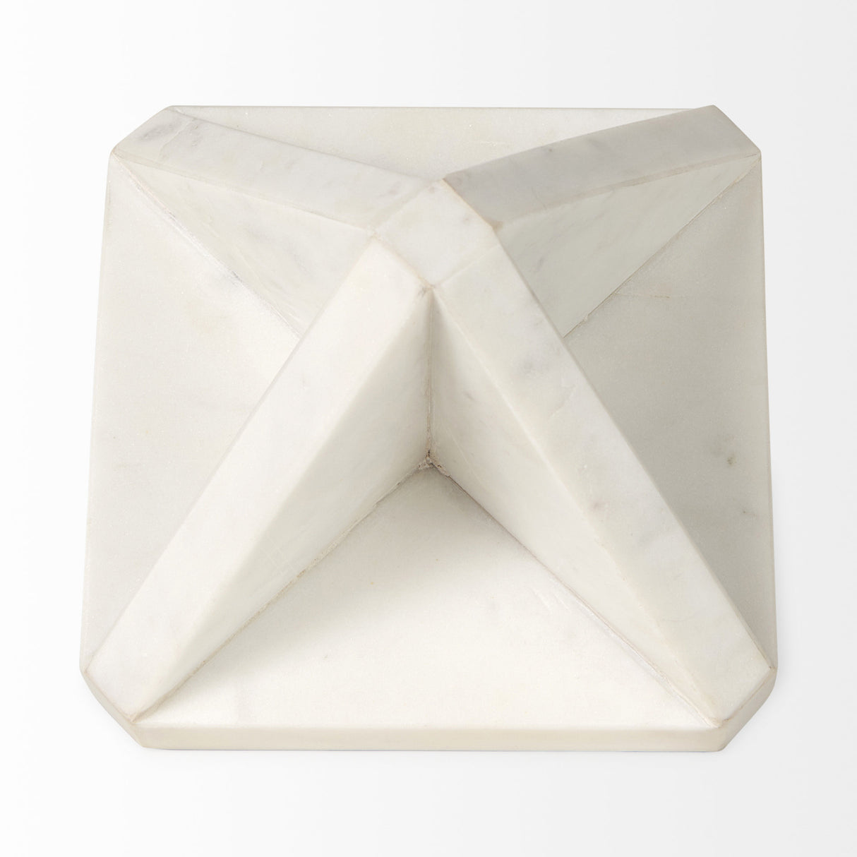 Sophia 5.5 L x 5.5 W x 8.5 H White Marble Decor Stand from Mercana - Luna Furniture