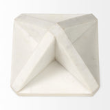 Sophia 5.5 L x 5.5 W x 8.5 H White Marble Decor Stand from Mercana - Luna Furniture