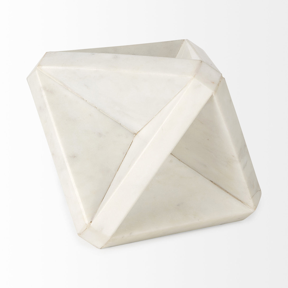 Sophia 5.5 L x 5.5 W x 8.5 H White Marble Decor Stand from Mercana - Luna Furniture