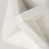 Sophia 5.5 L x 5.5 W x 8.5 H White Marble Decor Stand from Mercana - Luna Furniture