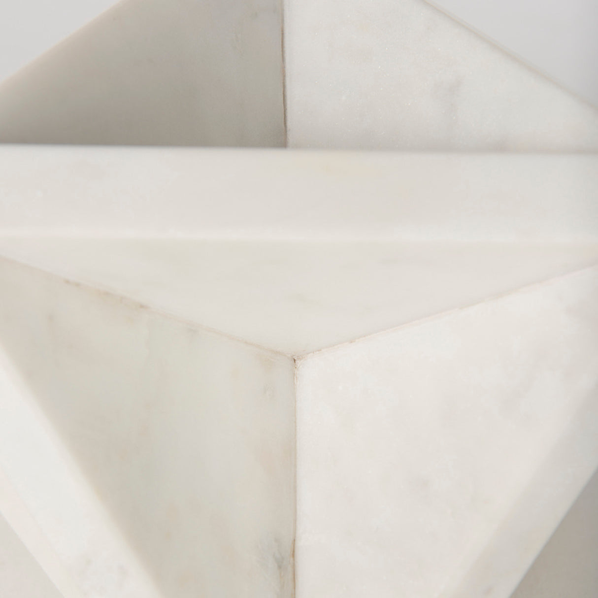 Sophia 5.5 L x 5.5 W x 8.5 H White Marble Decor Stand from Mercana - Luna Furniture