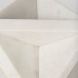 Sophia 5.5 L x 5.5 W x 8.5 H White Marble Decor Stand from Mercana - Luna Furniture