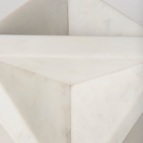 Sophia 5.5 L x 5.5 W x 8.5 H White Marble Decor Stand from Mercana - Luna Furniture