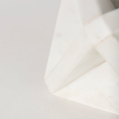Sophia 5.5 L x 5.5 W x 8.5 H White Marble Decor Stand from Mercana - Luna Furniture