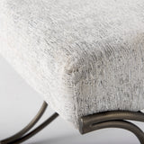 Ayla 55L x 17.6W x 18H Dark Gray Fabric Seat W/ Dark Nickel Metal Frame Bench from Mercana - Luna Furniture