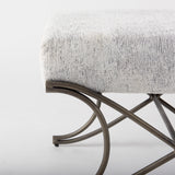 Ayla 55L x 17.6W x 18H Dark Gray Fabric Seat W/ Dark Nickel Metal Frame Bench from Mercana - Luna Furniture