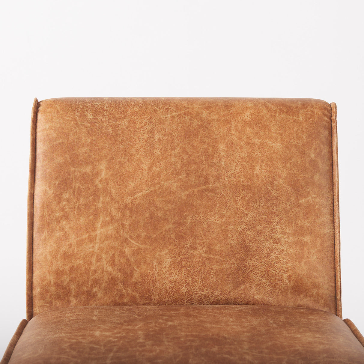 Damon 19.8L x 26.3W x 31.8H Cognac Brown Faux Leather Dining Chair, Set of 2 from Mercana - Luna Furniture