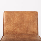 Damon 19.8L x 26.3W x 31.8H Cognac Brown Faux Leather Dining Chair, Set of 2 from Mercana - Luna Furniture