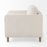 Loretta 40.7L x 36.2W x 33.9H Cream Fabric Chair W/ Two Bolster Cushions from Mercana - Luna Furniture