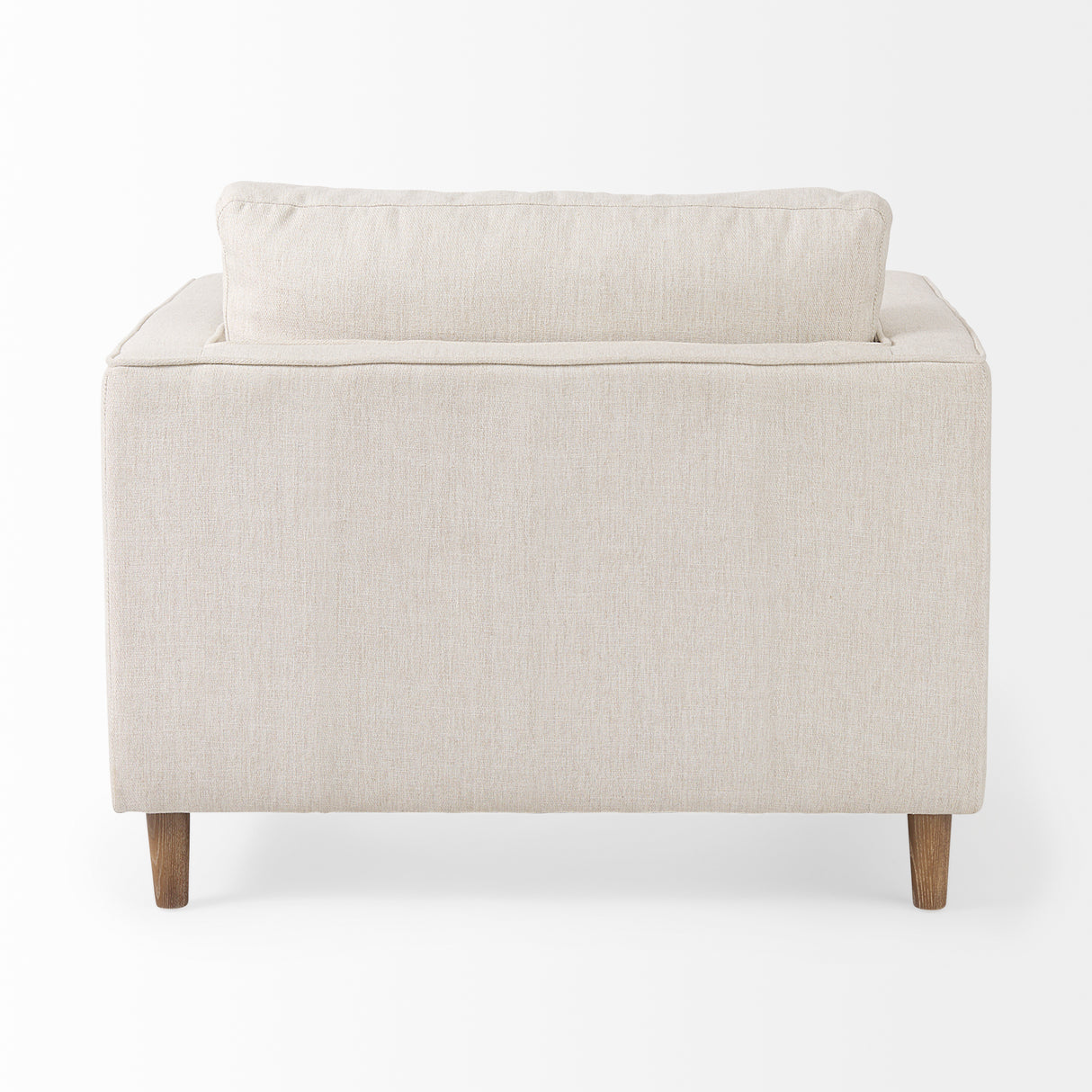 Loretta 40.7L x 36.2W x 33.9H Cream Fabric Chair W/ Two Bolster Cushions from Mercana - Luna Furniture