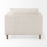 Loretta 40.7L x 36.2W x 33.9H Cream Fabric Chair W/ Two Bolster Cushions from Mercana - Luna Furniture