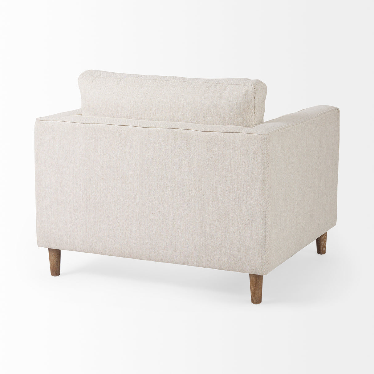 Loretta 40.7L x 36.2W x 33.9H Cream Fabric Chair W/ Two Bolster Cushions from Mercana - Luna Furniture