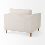 Loretta 40.7L x 36.2W x 33.9H Cream Fabric Chair W/ Two Bolster Cushions from Mercana - Luna Furniture