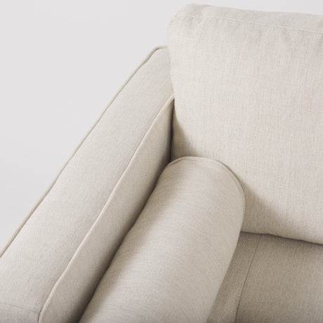 Loretta 40.7L x 36.2W x 33.9H Cream Fabric Chair W/ Two Bolster Cushions from Mercana - Luna Furniture