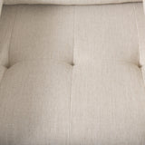 Loretta 40.7L x 36.2W x 33.9H Cream Fabric Chair W/ Two Bolster Cushions from Mercana - Luna Furniture