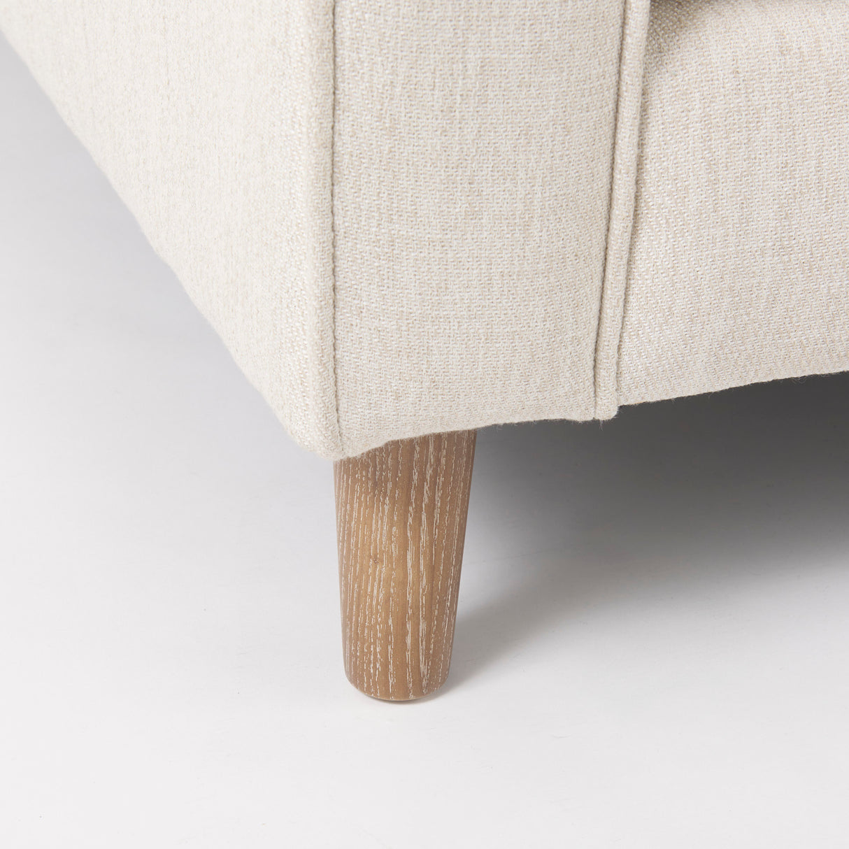 Loretta 40.7L x 36.2W x 33.9H Cream Fabric Chair W/ Two Bolster Cushions from Mercana - Luna Furniture